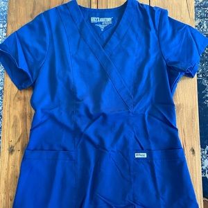Navy blue greys anatomy scrub top